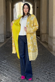 WU-SIDE - kimono mid viscosa - GIALLO