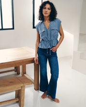 ANA & LUCY - wide flare jeans bianca - DARK BLUE