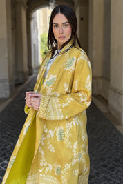 WU-SIDE - kimono mid viscosa - GIALLO