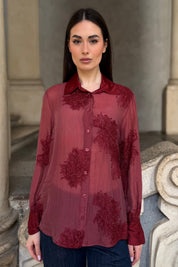 ARTEFILIA-MILANO - camicia solana ricamo - CABERNET