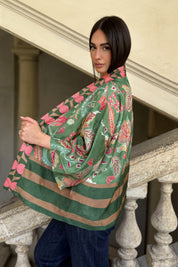 WU-SIDE - giacca kimono viscosa - VERDE CORAL