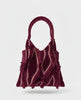 SURKANA - borsa trapezio in velluto ricamata - BURGUNDY