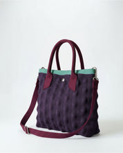 SURKANA - mini shopper in maglia 3D con manici - PORPORA