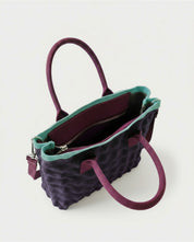 SURKANA - mini shopper in maglia 3D con manici - PORPORA