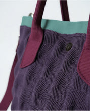 SURKANA - mini shopper in maglia 3D con manici - PORPORA