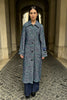 WU-SIDE - cappotto spigato - BLUE VERDE