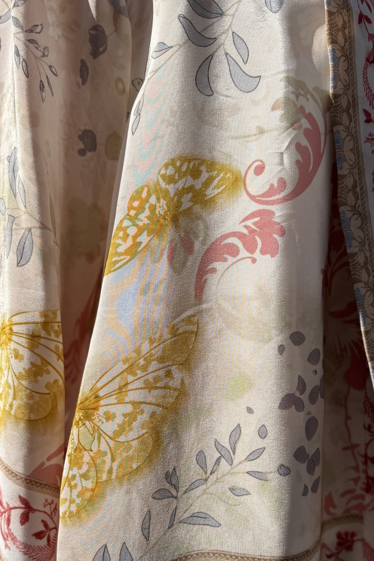 WU-SIDE - kimono viscosa lungo sfoderato - AVORIO