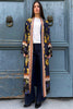 WU-SIDE - kimono lungo viscosa - BLU