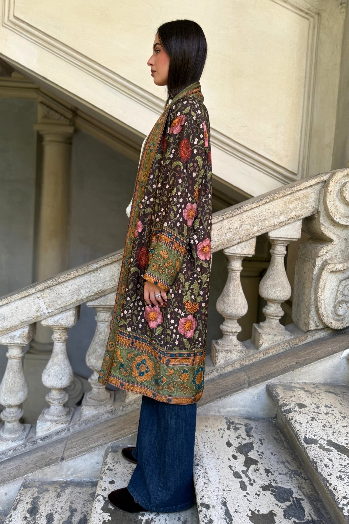 WU-SIDE - kimono viscosa mid - MORO ROSA
