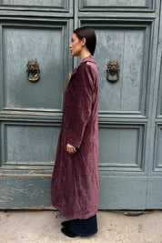SURKANA - cappotto velluto - MIRTILLO