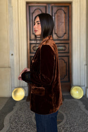 WU-SIDE - giacca blazer viscosa - RUGGINE