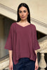 ARTEFILIA-MILANO - blusa marea scollo v - BOLGHERI