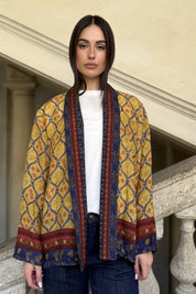 WU-SIDE - giacca kimono viscosa - GIALLO