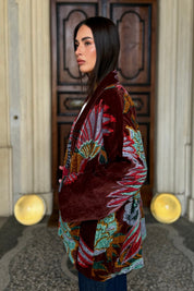 one-hundred-stars-1 - giacca kimono velluto - CRANE BROWN