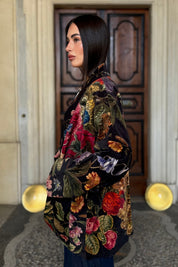 one-hundred-stars-1 - giacca kimono velluto - PRIMULA BLACK