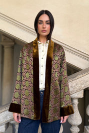WU-SIDE - giacca kimono seta viscosa - MORO ROSA