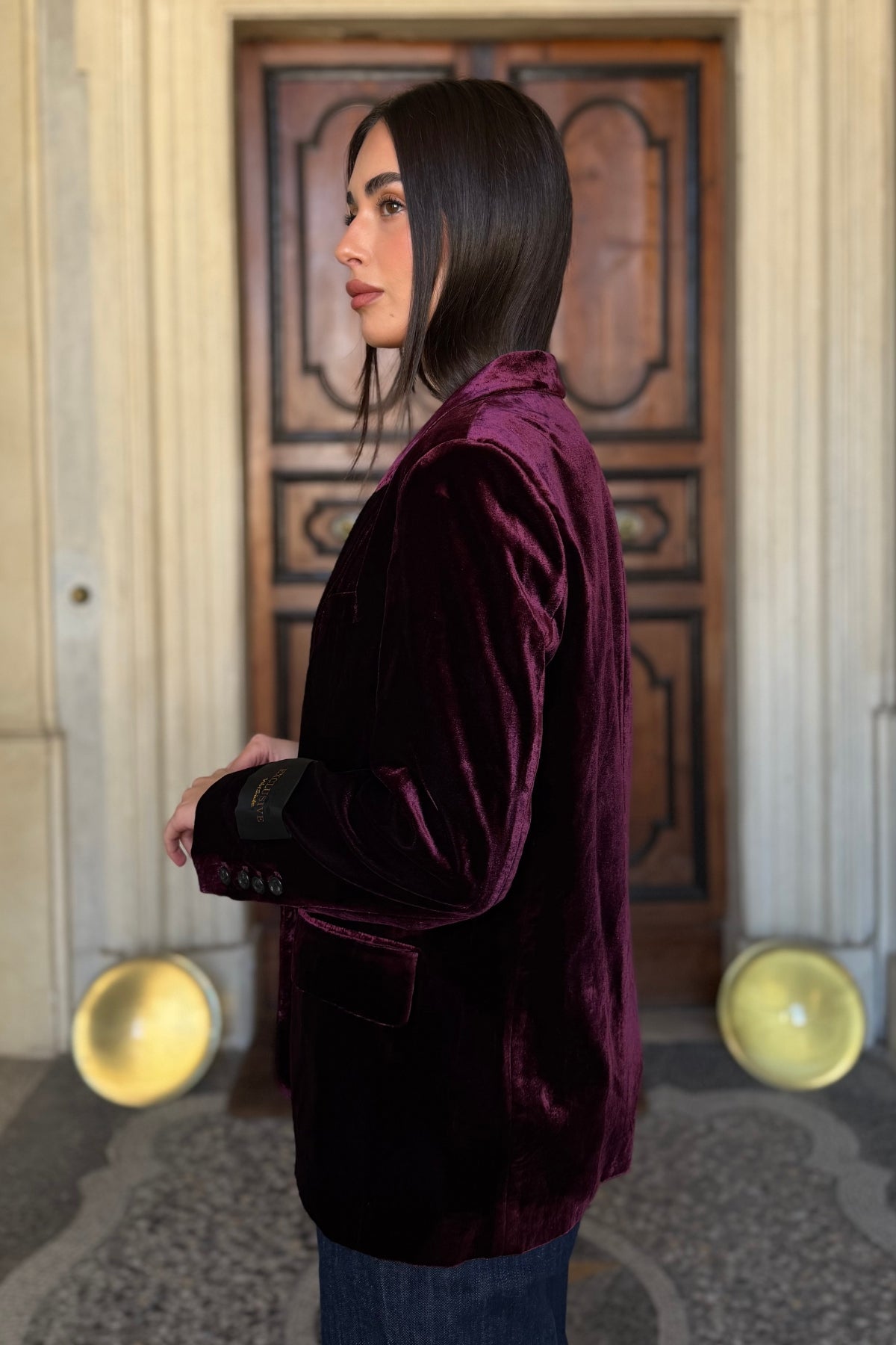 WU-SIDE - giacca blazer viscosa - BORDEAUX