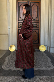 WU-SIDE - kimono seta viscosa - BORDEAUX