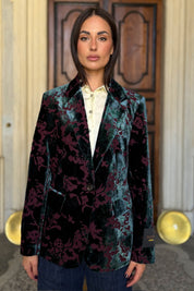 WU-SIDE - giacca blazer devorè - BORDEAUX