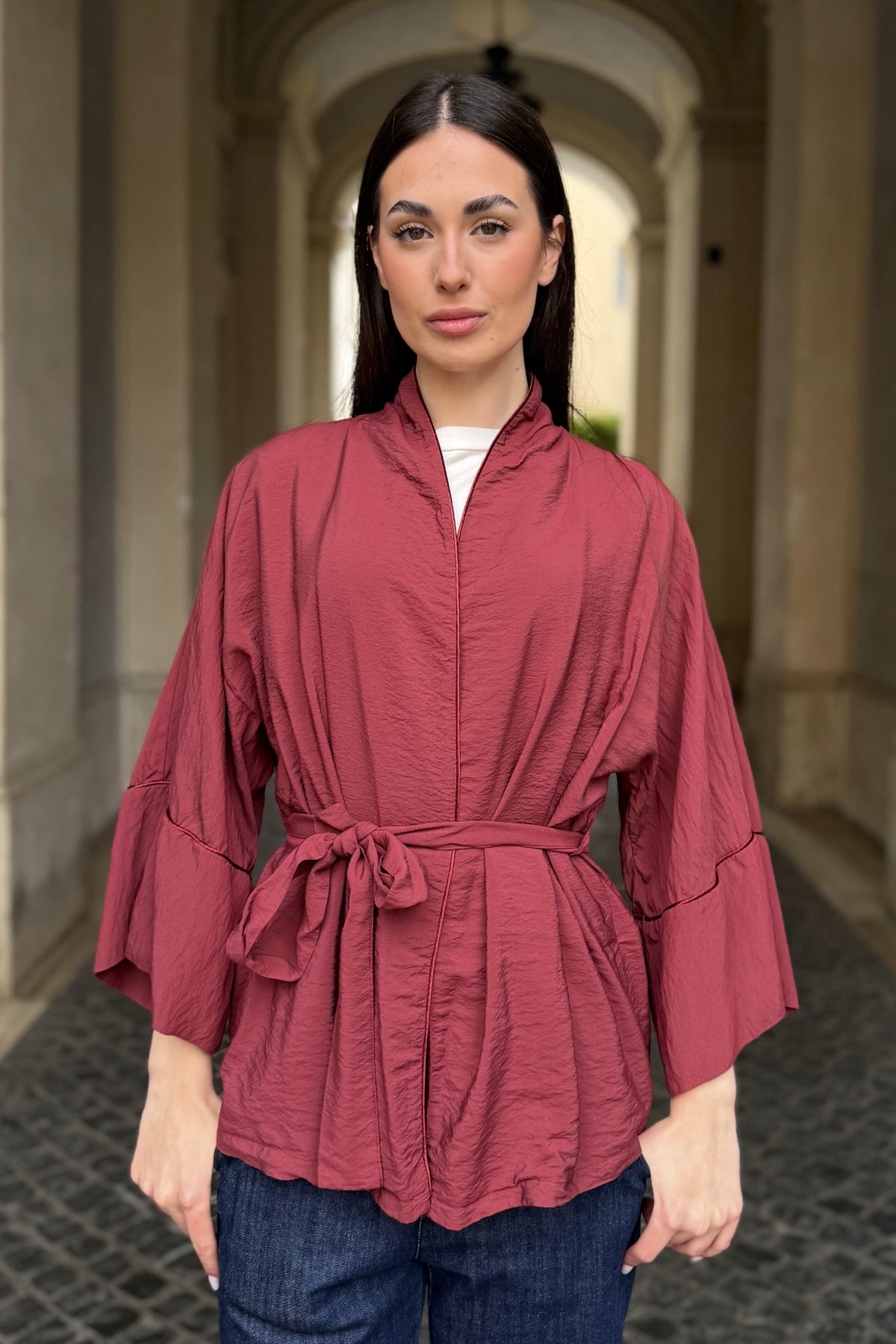 ARTEFILIA-MILANO - kimono marea - CABERNET