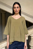 ARTEFILIA-MILANO - blusa marea scollo v - EGITTO