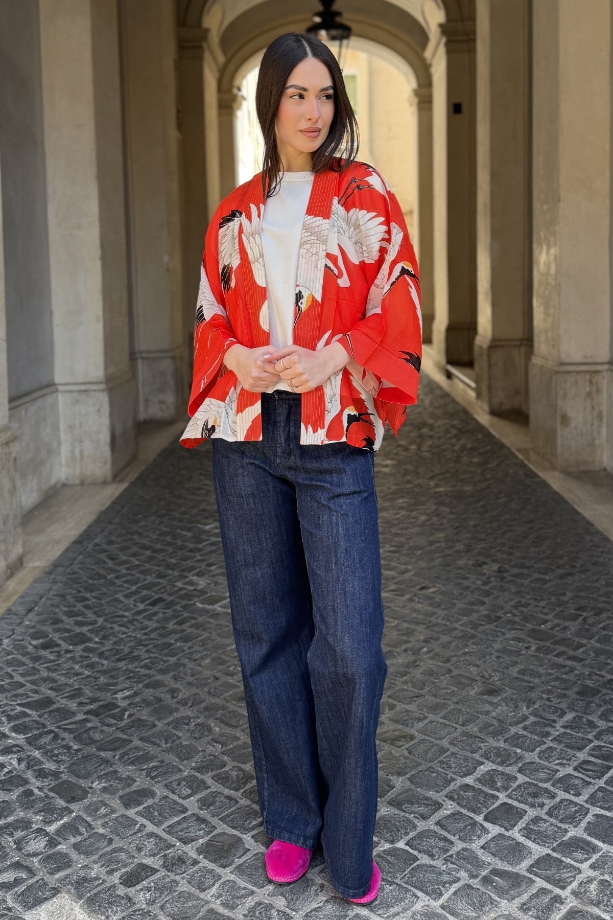 one-hundred-stars-1 - giacca kimono - STORK SCARLET