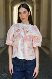 FLOW - giacca jacquard - ROSA