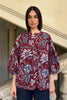 ARTEFILIA-MILANO - camicia lena in mussola di cotone - BURGUNDY ROYAL