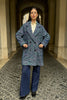 WU-SIDE - cappotto doppio petto spigato - BLUE VERDE