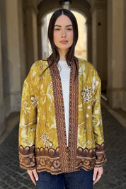 WU-SIDE - giacca kimono viscosa - SENAPE