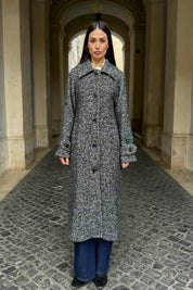 WU-SIDE - cappotto spigato - VERDE MILITARE