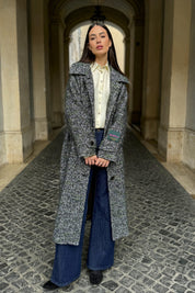 WU-SIDE - cappotto spigato - VERDE MILITARE