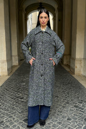 WU-SIDE - cappotto spigato - VERDE MILITARE