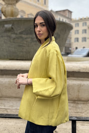 WU-SIDE - giacca kimono viscosa - ORO