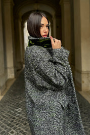 WU-SIDE - cappotto spigato - VERDE MILITARE