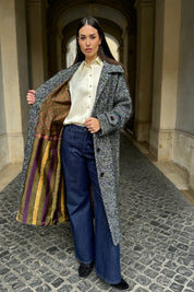 WU-SIDE - cappotto spigato - VERDE MILITARE