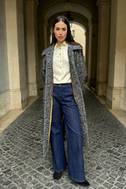 WU-SIDE - cappotto spigato - VERDE MILITARE