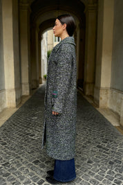 WU-SIDE - cappotto spigato - VERDE MILITARE