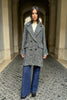 WU-SIDE - cappotto doppio petto spigato - VERDE MILITARE