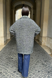 WU-SIDE - cappotto doppio petto spigato - VERDE MILITARE