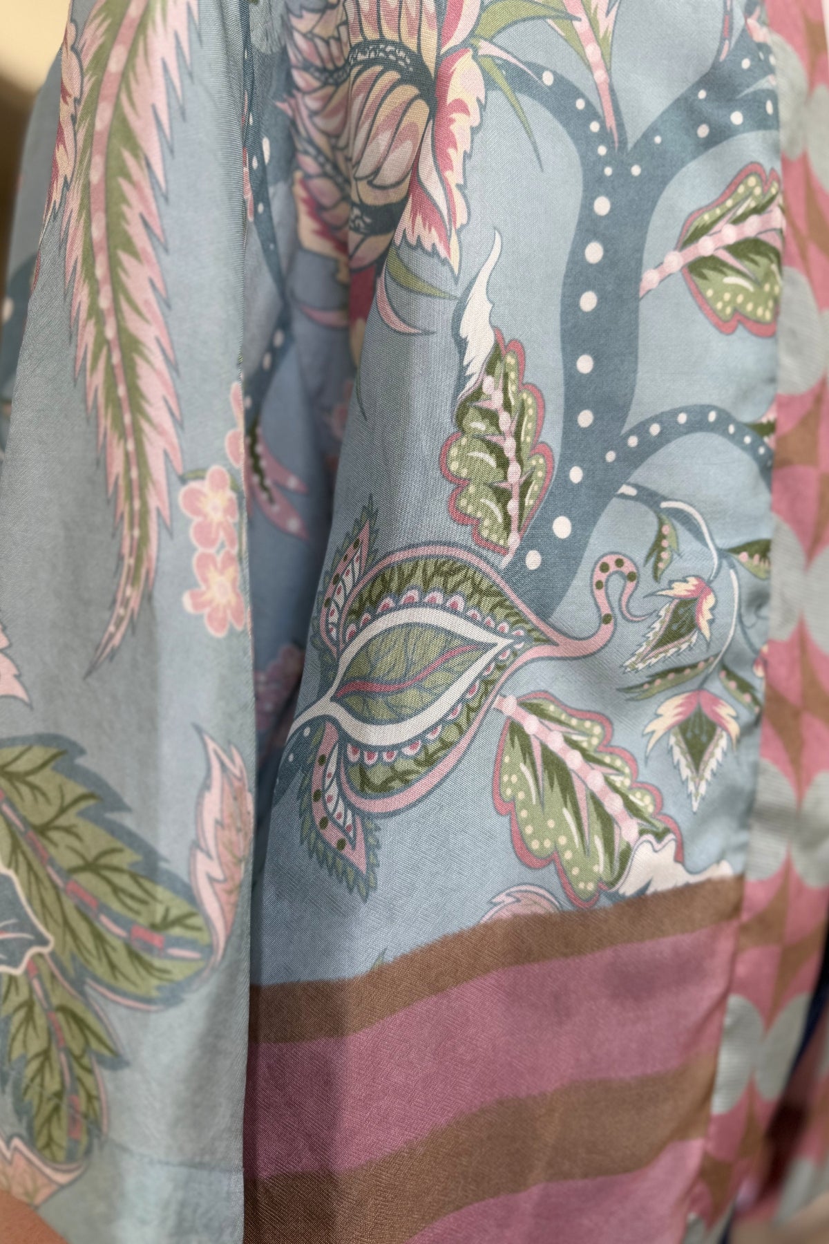 WU-SIDE - giacca kimono viscosa - CIELO ROSE