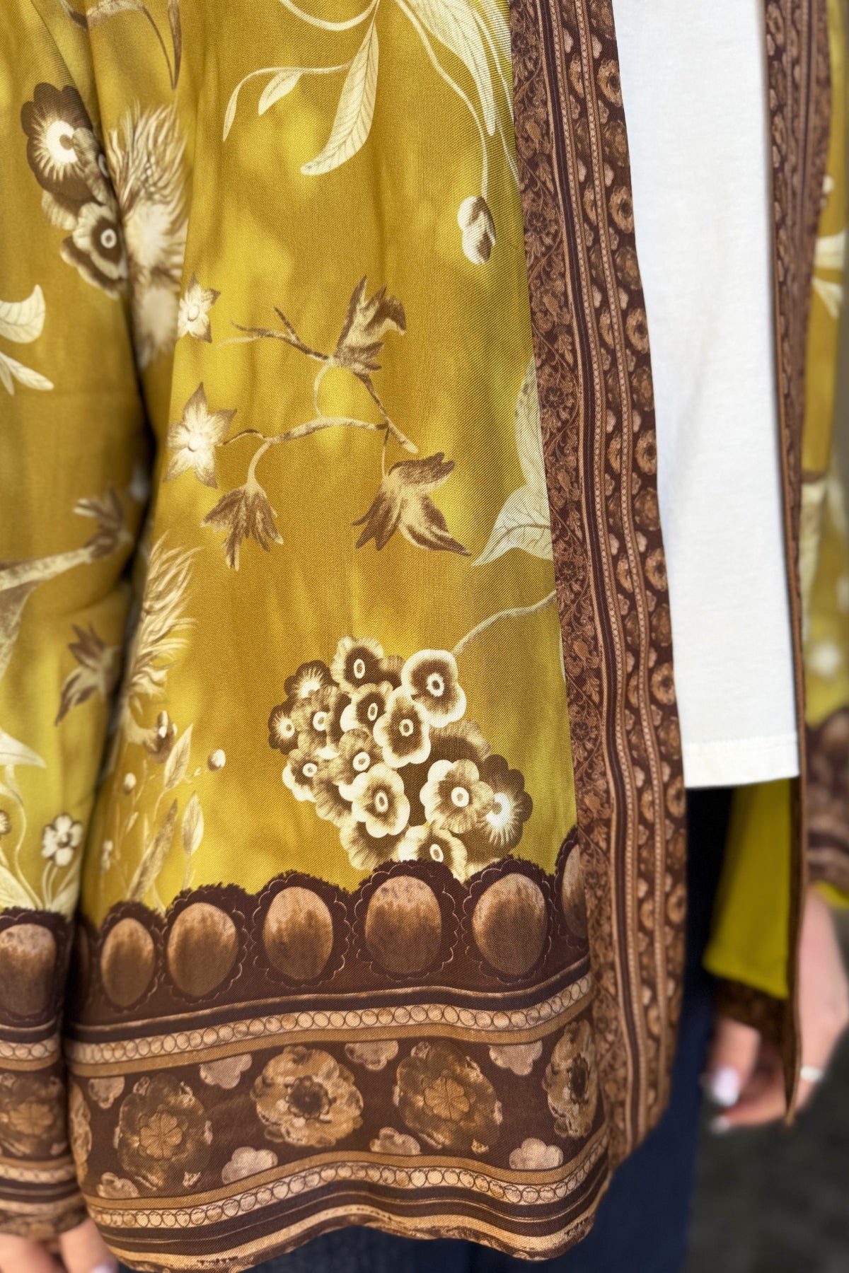 WU-SIDE - giacca kimono viscosa - SENAPE