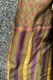 WU-SIDE - cappotto doppio petto spigato - VERDE MILITARE