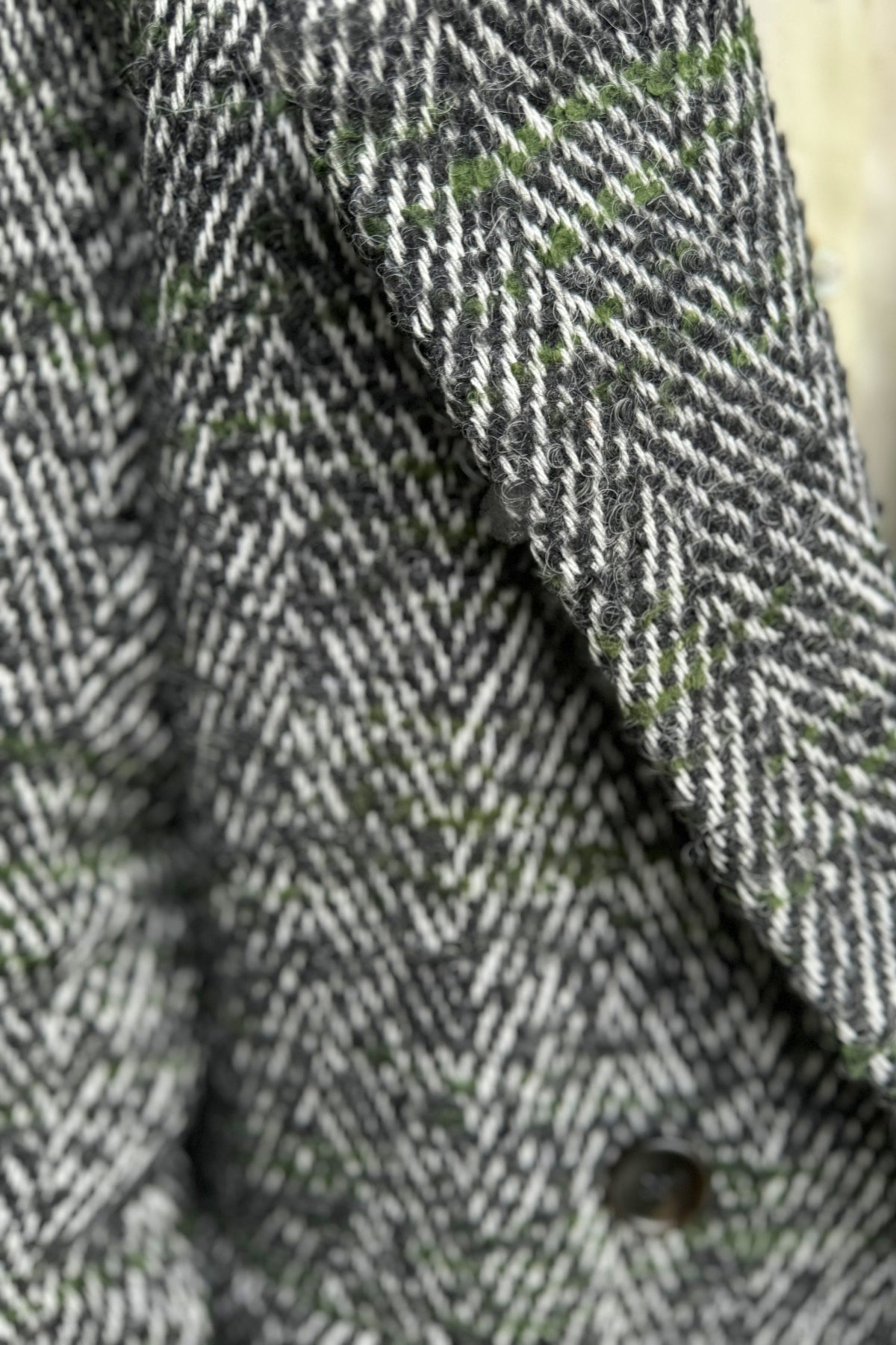 WU-SIDE - cappotto doppio petto spigato - VERDE MILITARE