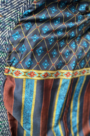 WU-SIDE - cappotto spigato - BLUE VERDE