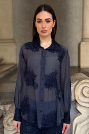 ARTEFILIA-MILANO - camicia solana ricamo - ECLISSI