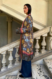 WU-SIDE - kimono viscosa mid - MILITARE TABACCO