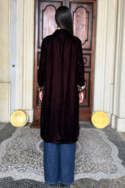 WU-SIDE - kimono velluto - CAFFE