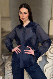 ARTEFILIA-MILANO - camicia solana ricamo - ECLISSI