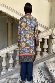 WU-SIDE - kimono viscosa mid - MILITARE TABACCO